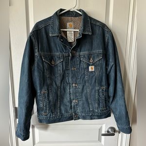 Mens Carhartt Lined Denim Jacket